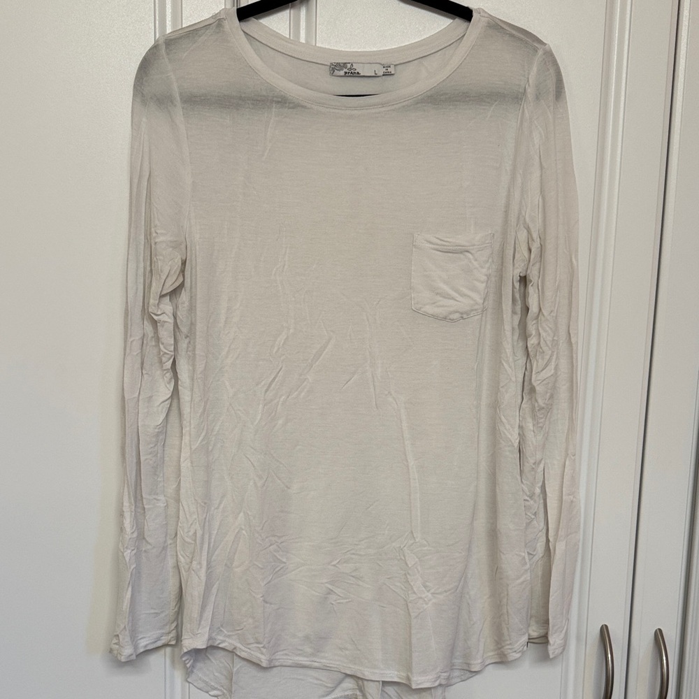 Prana Women's White Long Sleeve Top